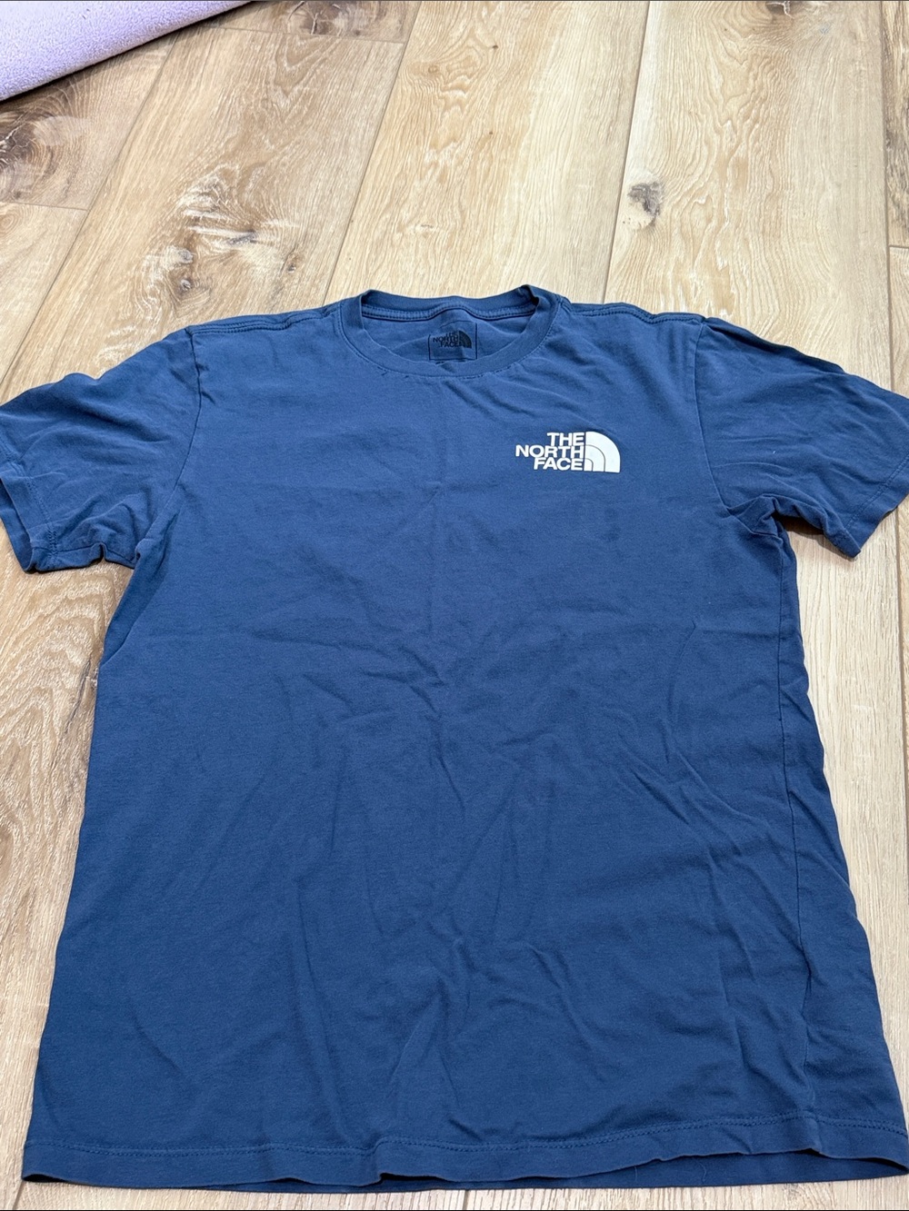 The North Face Men's Navy Short-Sleeve Logo Tee; Small